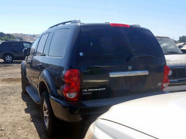 1D4HB58D04F198506 - 2004 DODGE DURANGO LI BLACK photo 3