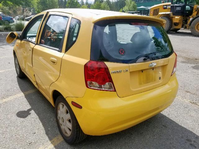 KL1TJ62674B244583 - 2004 CHEVROLET AVEO LS YELLOW photo 3