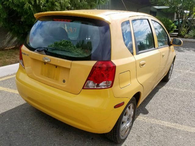 KL1TJ62674B244583 - 2004 CHEVROLET AVEO LS YELLOW photo 4