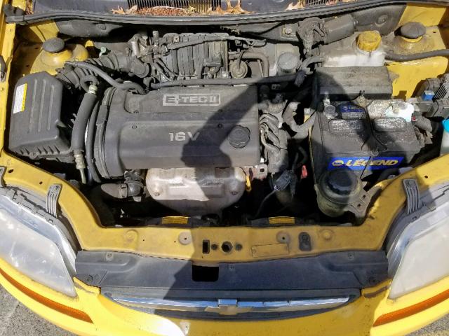 KL1TJ62674B244583 - 2004 CHEVROLET AVEO LS YELLOW photo 7