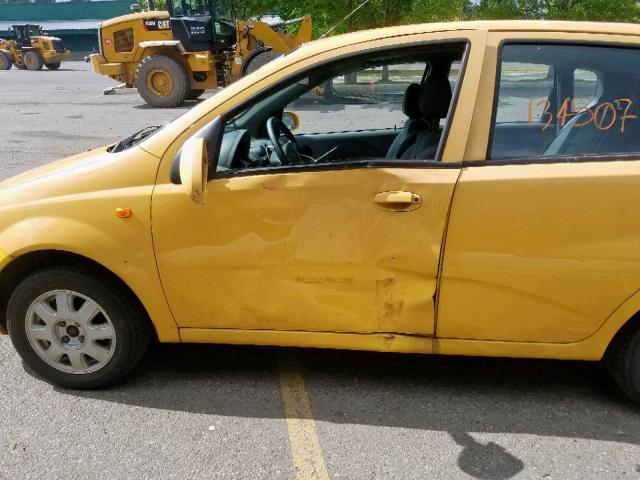 KL1TJ62674B244583 - 2004 CHEVROLET AVEO LS YELLOW photo 9