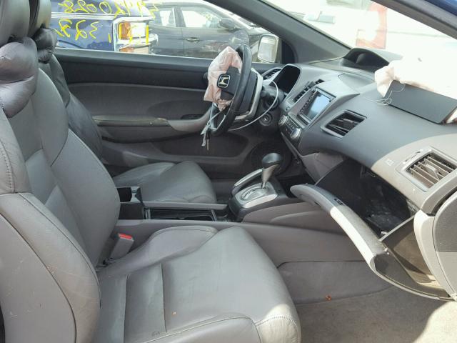 2HGFG12918H546659 - 2008 HONDA CIVIC EXL BLUE photo 5