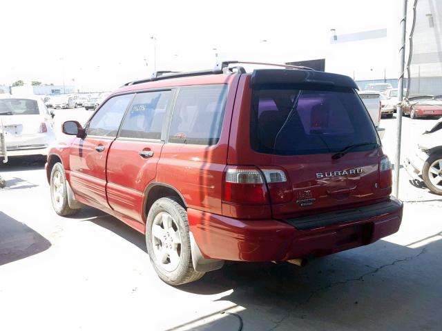 JF1SF65681H704169 - 2001 SUBARU FORESTER S RED photo 3