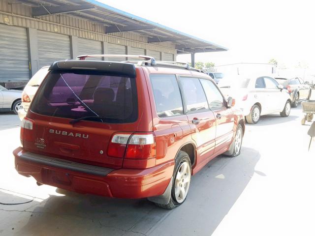 JF1SF65681H704169 - 2001 SUBARU FORESTER S RED photo 4