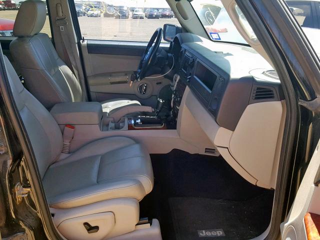1J8HG58237C536850 - 2007 JEEP COMMANDER BLACK photo 5