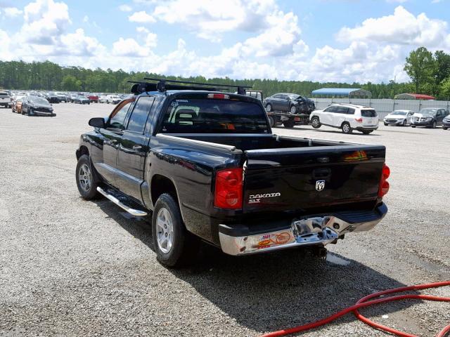 1D7HE48K26S556928 - 2006 DODGE DAKOTA QUA BLACK photo 3