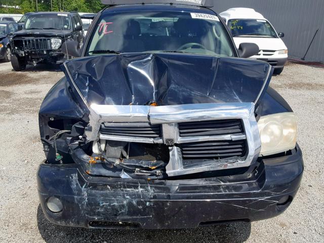 1D7HE48K26S556928 - 2006 DODGE DAKOTA QUA BLACK photo 7