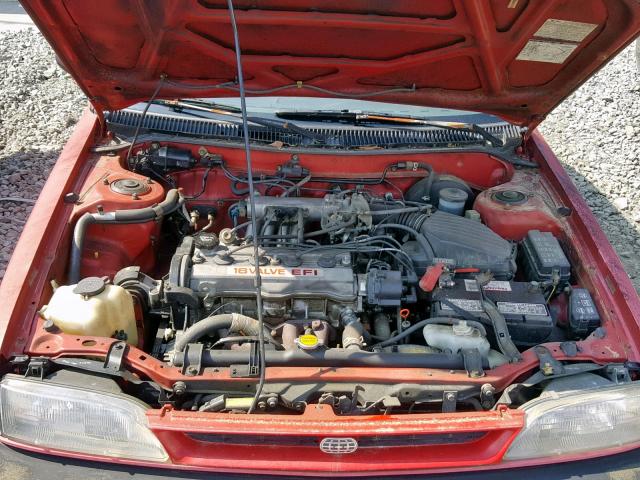 1Y1SK5465NZ066458 - 1992 GEO PRIZM RED photo 7