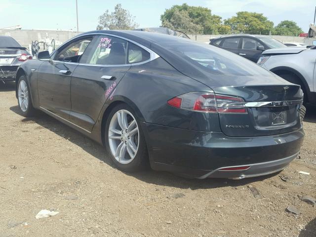 5YJSA1H14EFP49448 - 2014 TESLA MODEL S GREEN photo 3