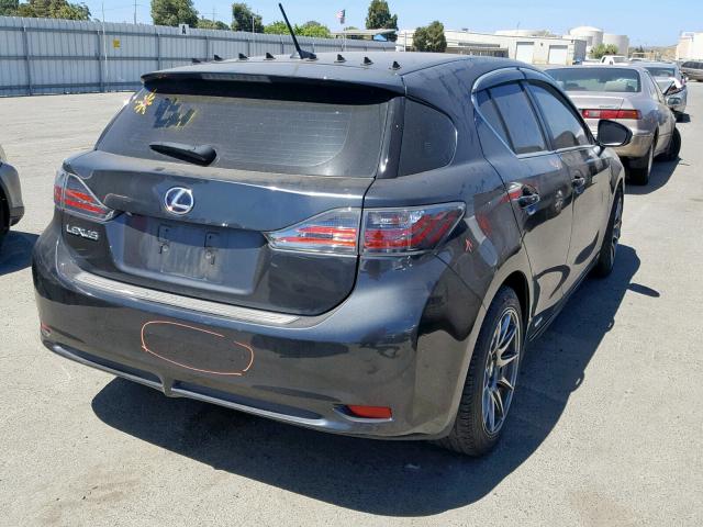 JTHKD5BH5B2027052 - 2011 LEXUS CT 200 BLACK photo 4