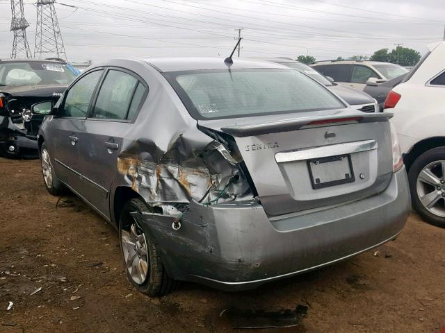 3N1AB6AP8BL649938 - 2011 NISSAN SENTRA 2.0 SILVER photo 3