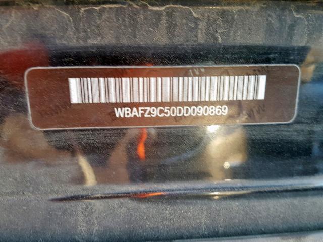 WBAFZ9C50DD090869 - 2013 BMW 535 I BLACK photo 10