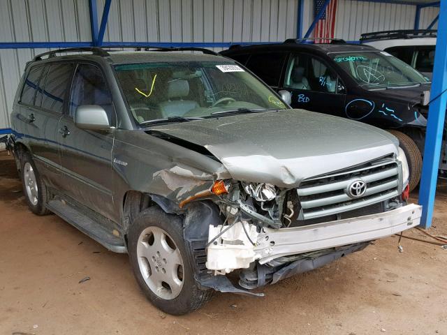 JTEEP21A350100357 - 2005 TOYOTA HIGHLANDER GREEN photo 1