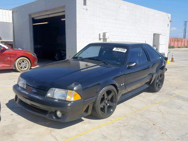 1FACP42E4PF210624 - 1993 FORD MUSTANG GT BLACK photo 2