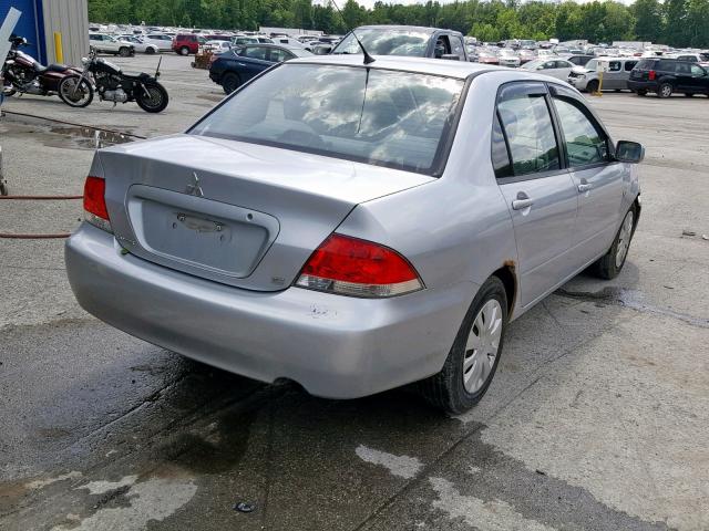 JA3AJ26E26U060619 - 2006 MITSUBISHI LANCER ES SILVER photo 4