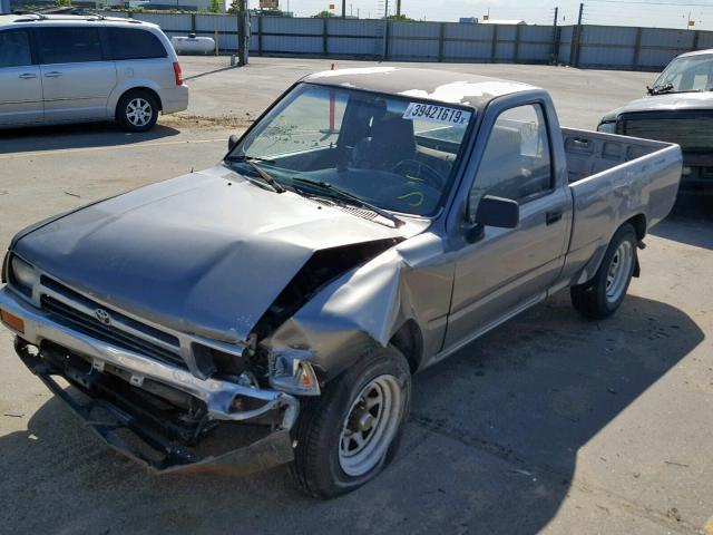 4TARN81A1PZ070378 - 1993 TOYOTA PICKUP 1/2 GRAY photo 2