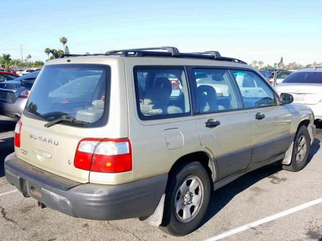 JF1SF63562H758971 - 2002 SUBARU FORESTER L GOLD photo 4