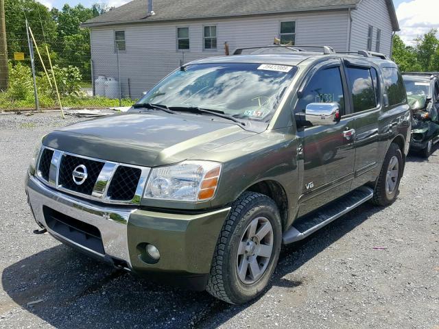 5N1AA08B95N732530 - 2005 NISSAN ARMADA SE GREEN photo 2