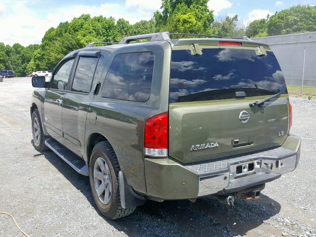 5N1AA08B95N732530 - 2005 NISSAN ARMADA SE GREEN photo 3