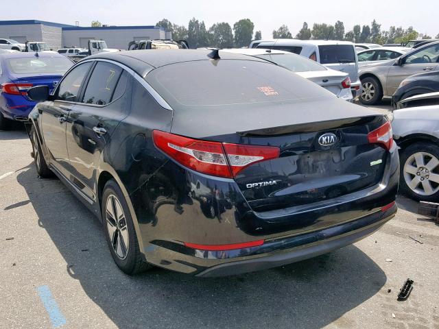 KNAGM4AD4C5033387 - 2012 KIA OPTIMA HYB BLACK photo 3