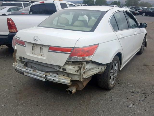 1HGCP2F43BA007621 - 2011 HONDA ACCORD LXP WHITE photo 4