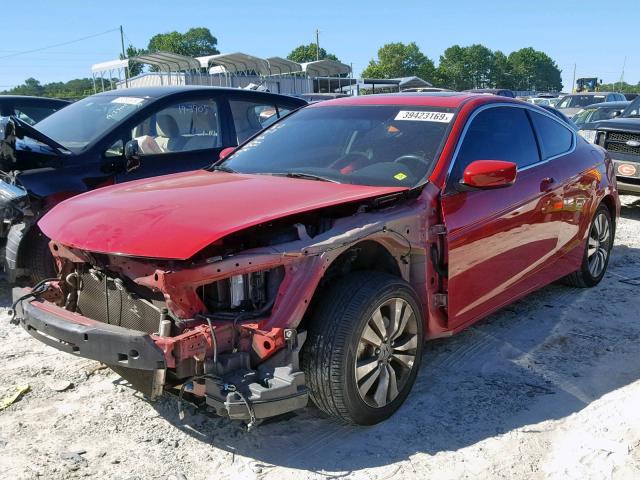 1HGCS12858A011941 - 2008 HONDA ACCORD EXL RED photo 2