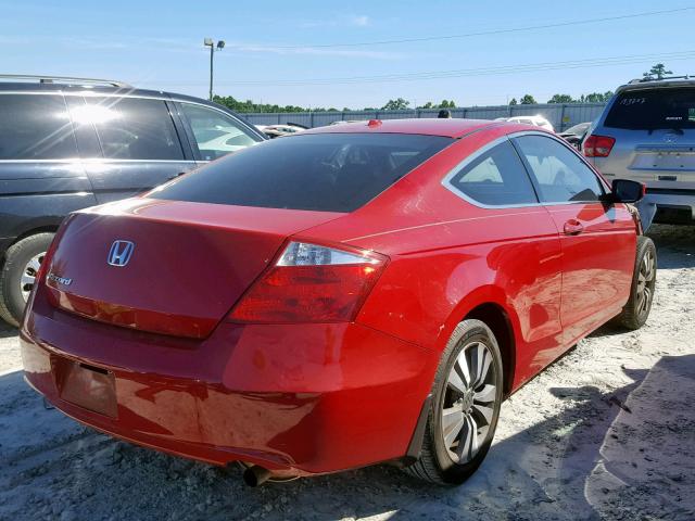 1HGCS12858A011941 - 2008 HONDA ACCORD EXL RED photo 4