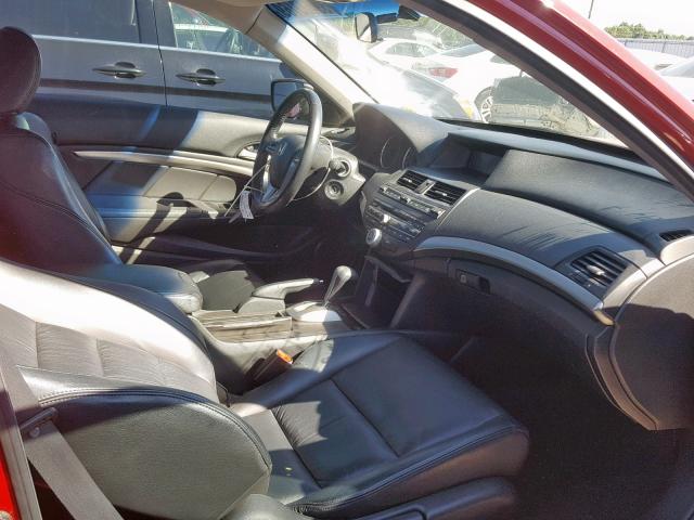 1HGCS12858A011941 - 2008 HONDA ACCORD EXL RED photo 5