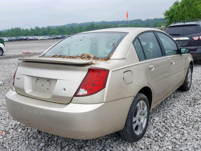 1G8AZ52F54Z177132 - 2004 SATURN ION LEVEL GOLD photo 4