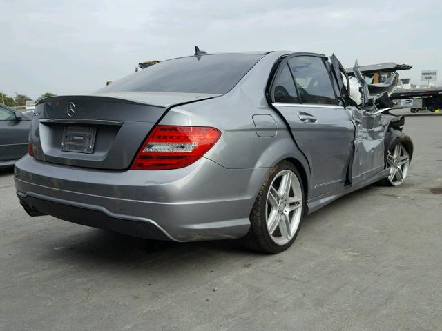 WDDGF4HB9DA868935 - 2013 MERCEDES-BENZ C 250 GRAY photo 4