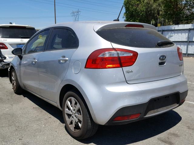 KNADN5A39D6104866 - 2013 KIA RIO EX SILVER photo 3