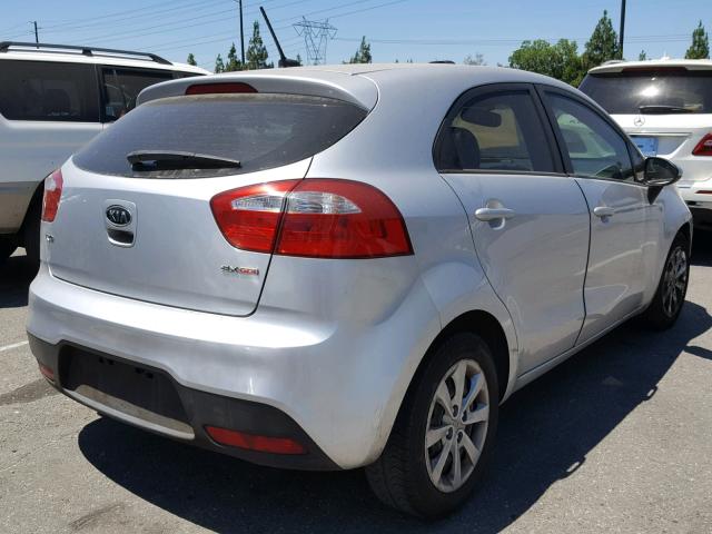 KNADN5A39D6104866 - 2013 KIA RIO EX SILVER photo 4