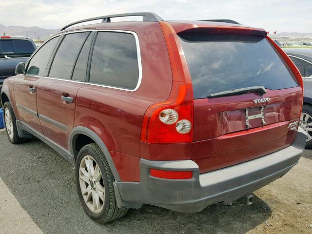 YV1CZ91H741052411 - 2004 VOLVO XC90 T6 RED photo 3