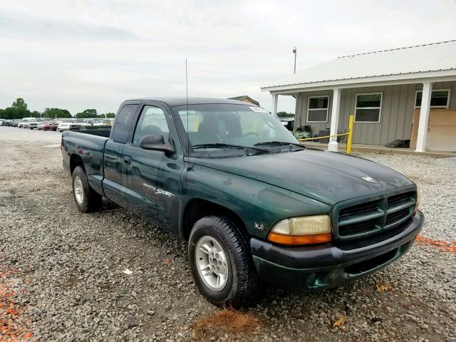 1B7GL22X9YS592767 - 2000 DODGE DAKOTA GREEN photo 1