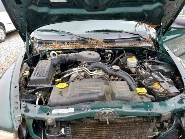 1B7GL22X9YS592767 - 2000 DODGE DAKOTA GREEN photo 7