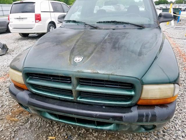 1B7GL22X9YS592767 - 2000 DODGE DAKOTA GREEN photo 9