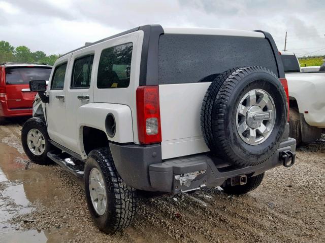 5GTDN13E378142251 - 2007 HUMMER H3 WHITE photo 3