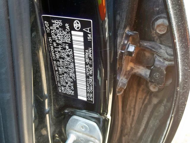 JTDBT923881210363 - 2008 TOYOTA YARIS BLACK photo 10