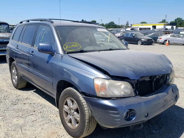 JTEEP21A060142650 - 2006 TOYOTA HIGHLANDER BLUE photo 1