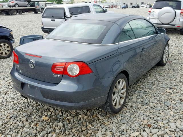 WVWBA71F87V007048 - 2007 VOLKSWAGEN EOS 2.0T GRAY photo 4