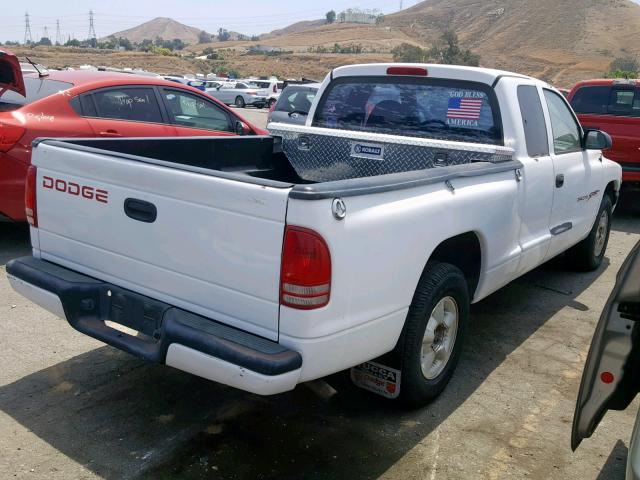 1B7GL22Y5XS113221 - 1999 DODGE DAKOTA WHITE photo 4