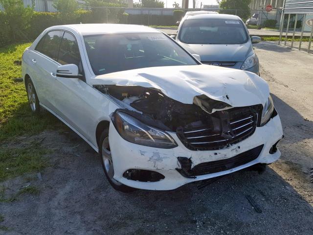 WDDHF5KB5EA837587 - 2014 MERCEDES-BENZ E 350 WHITE photo 1