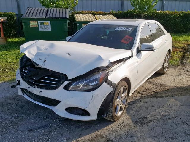 WDDHF5KB5EA837587 - 2014 MERCEDES-BENZ E 350 WHITE photo 2