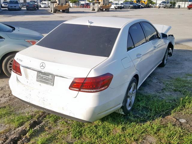 WDDHF5KB5EA837587 - 2014 MERCEDES-BENZ E 350 WHITE photo 4