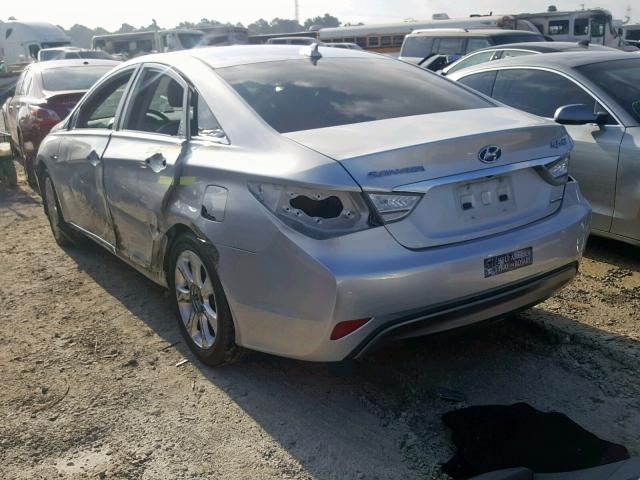 KMHEC4A46DA090336 - 2013 HYUNDAI SONATA HYB SILVER photo 3