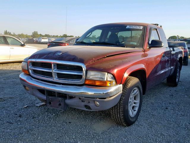 1D7GL42N53S105539 - 2003 DODGE DAKOTA SLT RED photo 2