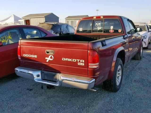 1D7GL42N53S105539 - 2003 DODGE DAKOTA SLT RED photo 4