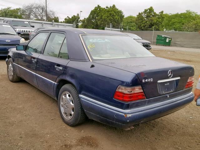 WDBEA34E0SC216697 - 1995 MERCEDES-BENZ E 420 BASE BLUE photo 3