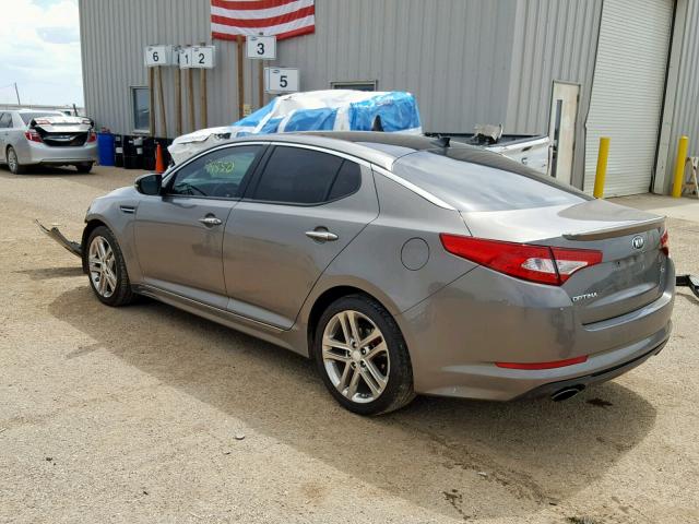 5XXGR4A67DG128528 - 2013 KIA OPTIMA SX GRAY photo 3