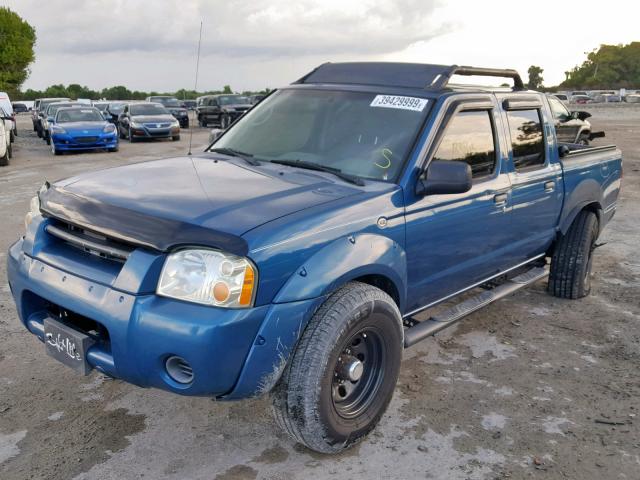 1N6ED27T24C482560 - 2004 NISSAN FRONTIER C BLUE photo 2